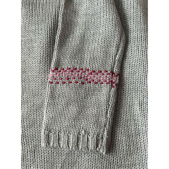 Anthropologie NWT Split Back Sweater Grey Sz L - Picture 10 of 11